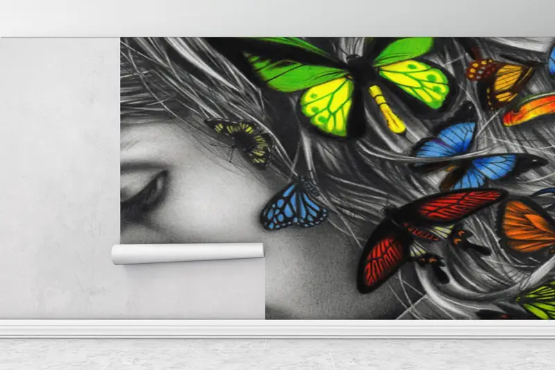 3d Wall Paper,Paper Wall Art ,Surrealist Wall Painting,Woman Portrait Wall Mural,Custom Wall Paper,Abstract Woman Wallpaper, - 6