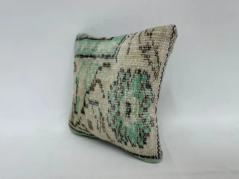 12x12 Inch Southwestern Embroidered Throw Pillow, Handmade Cushion - 4