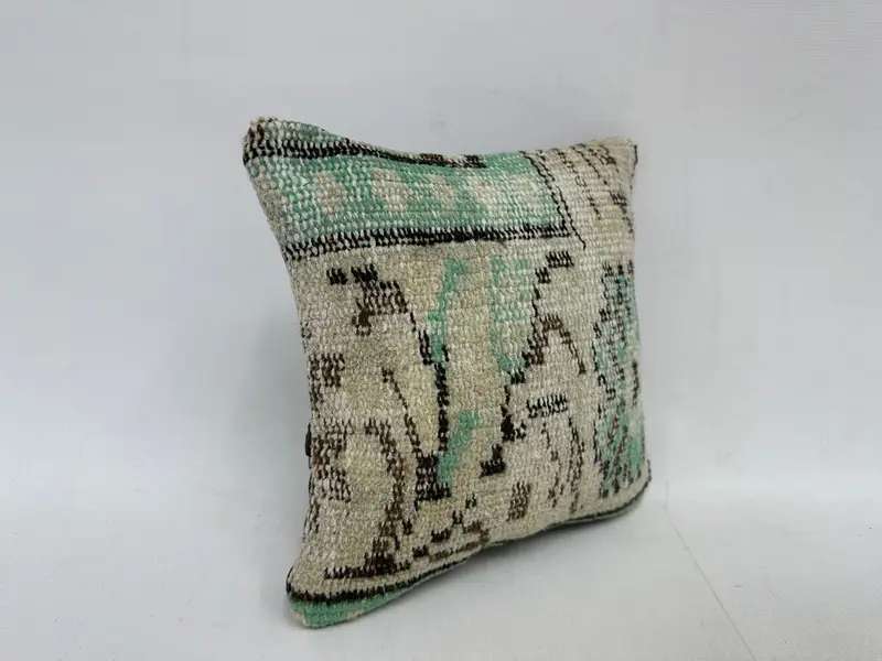 12x12 Inch Southwestern Embroidered Throw Pillow, Handmade Cushion - 3