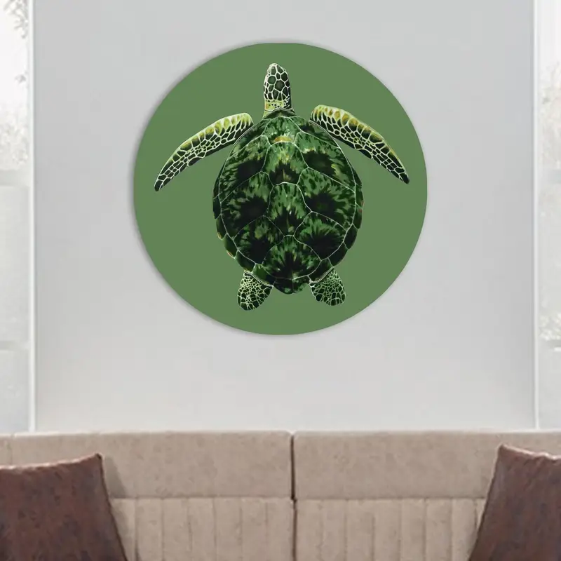 Modern Printed Glass: Trendy Turtle Lover Green for Game Room