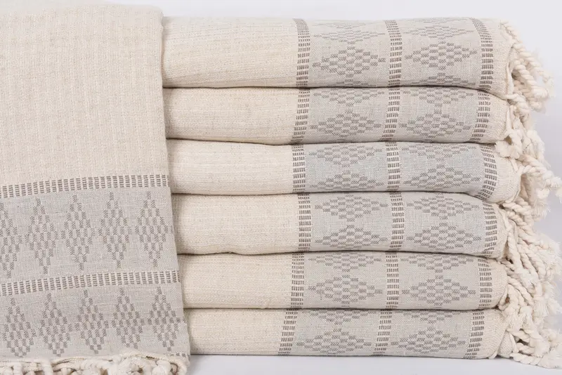 100x88 Linen Kilim Design Towel, Home Decor Blankets, Turkish Blanket Queen, Turkish Blanket, Organic Throw, Bridesmaid Gifts, Woven Throw Blanket - 1