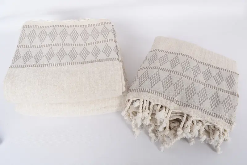 100x88 Linen Kilim Design Towel, Home Decor Blankets, Turkish Blanket Queen, Turkish Blanket, Organic Throw, Bridesmaid Gifts, Woven Throw Blanket - 7