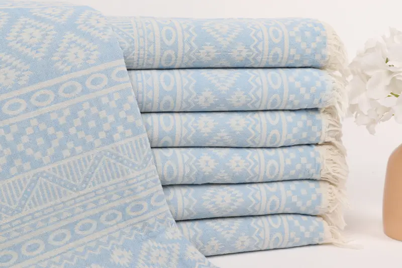 Turkish bath towel, Gift For Him, Custom Wedding Gift, 68x36 Cotton Geometric Towel, Miami Bachelorette Party Favors, Wedding Gift For Bride - 2