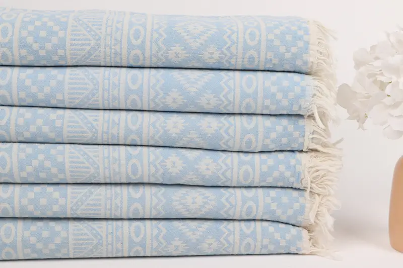 Turkish bath towel, Gift For Him, Custom Wedding Gift, 68x36 Cotton Geometric Towel, Miami Bachelorette Party Favors, Wedding Gift For Bride - 4