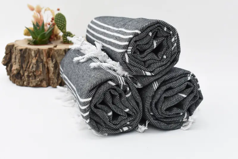 Travel towel, 70x40 Cotton Striped Towel, Gift For Her, Bachelorette Party Favors, Valentines Day Gift For Him, Turkish Beach Towel Personalized - 7