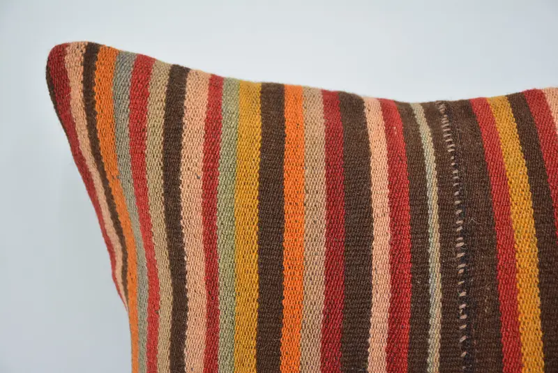 20x28 Brown Cushion Cover, Vintage Kilim Throw Pillow, Pillow for Couch, Meditation Pillow, Home Decor Pillow, Oriental Pillow Sham, Cushion Cover - 2