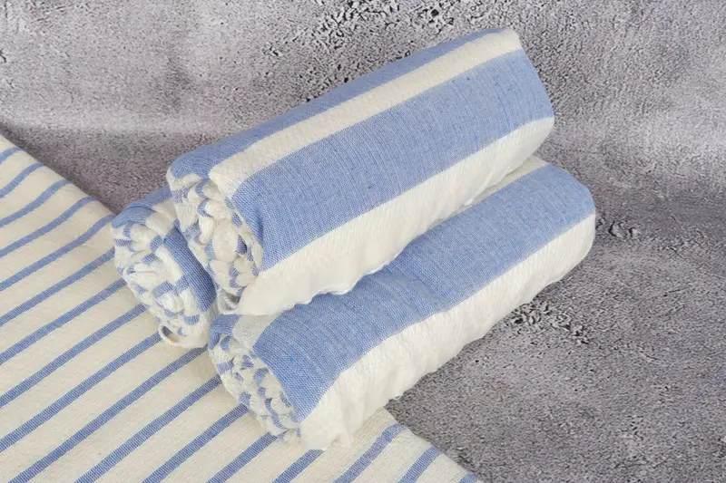 Best Beach Towel, 70x40 Cotton Striped Towel, Anniversary Gift For Her, Spa Towel, Gift For Her, Girl Trip Party Favor, Turkish hand towel - 7