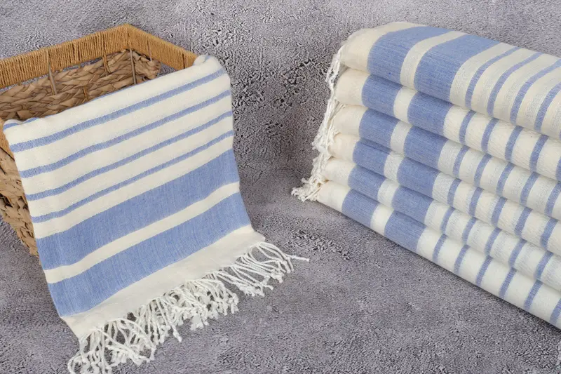 Best Beach Towel, 70x40 Cotton Striped Towel, Anniversary Gift For Her, Spa Towel, Gift For Her, Girl Trip Party Favor, Turkish hand towel - 3