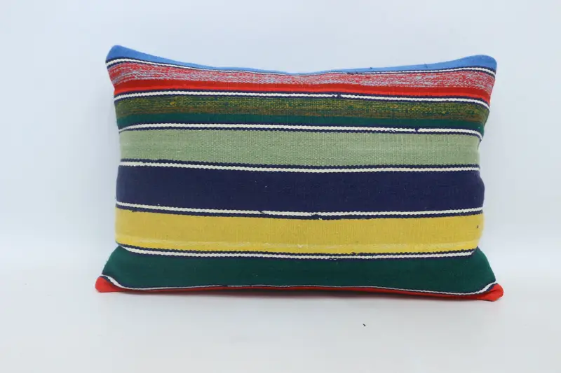 Cushion Cover, 16x24 Green Pillow Case, Pillow for Couch, Yoga Pillow Cover, Interior Designer Pillow, Throw Kilim Pillow, Muted Cushion Case - 1