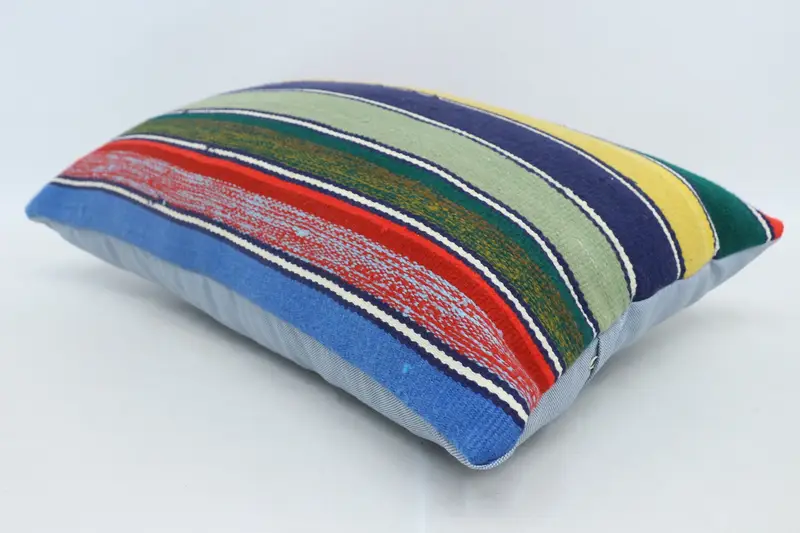 Cushion Cover, 16x24 Green Pillow Case, Pillow for Couch, Yoga Pillow Cover, Interior Designer Pillow, Throw Kilim Pillow, Muted Cushion Case - 6
