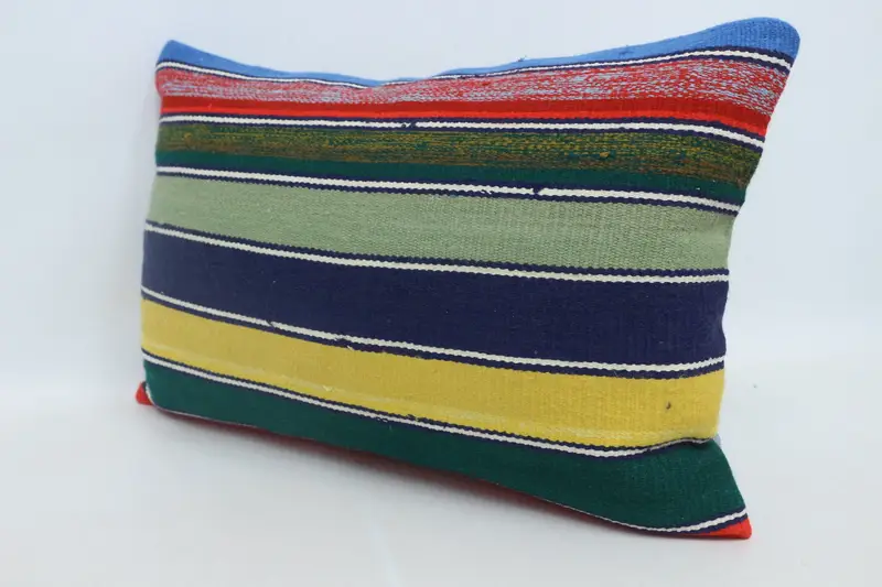 Cushion Cover, 16x24 Green Pillow Case, Pillow for Couch, Yoga Pillow Cover, Interior Designer Pillow, Throw Kilim Pillow, Muted Cushion Case - 4