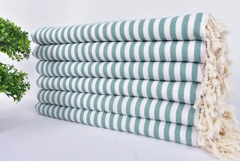 70x40 Cotton Striped Towel, Monogrammed Beach Towel, Monogram Towels, Organic towel, Best Friend Wedding Gift, Best Friend Gift Ideas, Luxury towel - 3