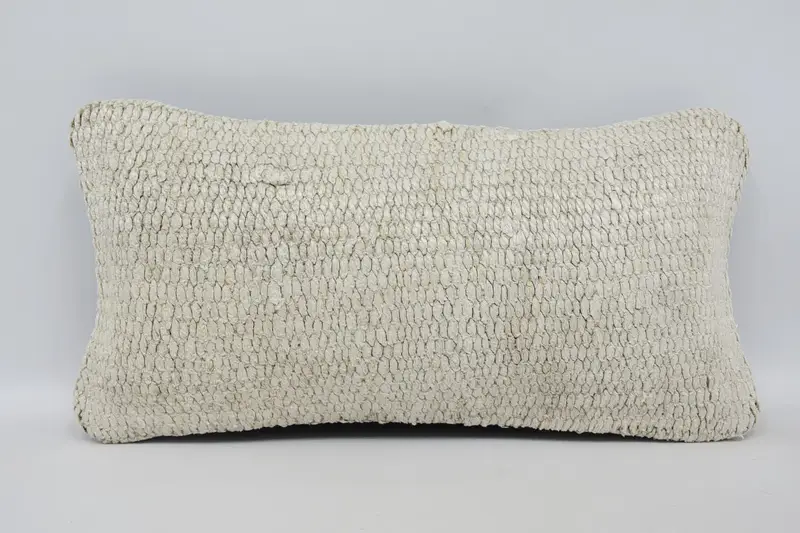 Beige Vintage Gift Pillow Cover, Art Deco Wool Bedroom Pillowcase - 1