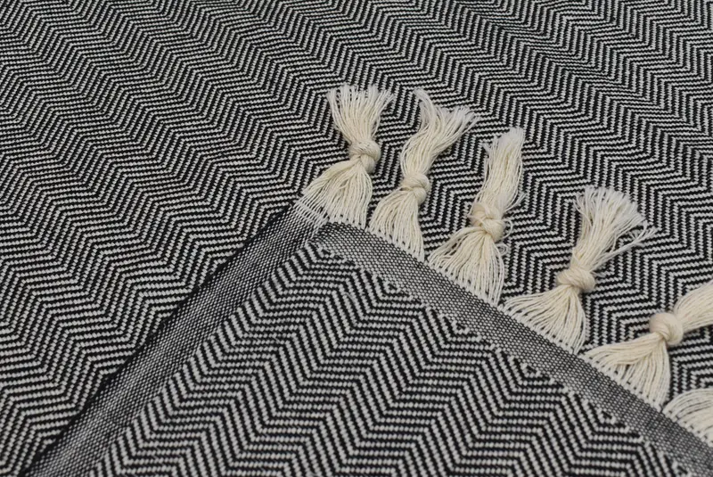Handmade Gift, Turkish Blanket Queen, Custom Wedding Gifts, Turkish Towel Blanket, Monogram Blanket, Woven Blanket, 100x80 Cotton Herringbone Towel - 8