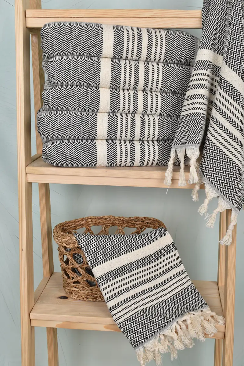 Personalized Gift, Gym Towel, 40x18 Cotton Striped Towel, Small Bath Towels, Wedding Favors, Bulk Order Towel, Travel Towel, Gift For Bride - 3