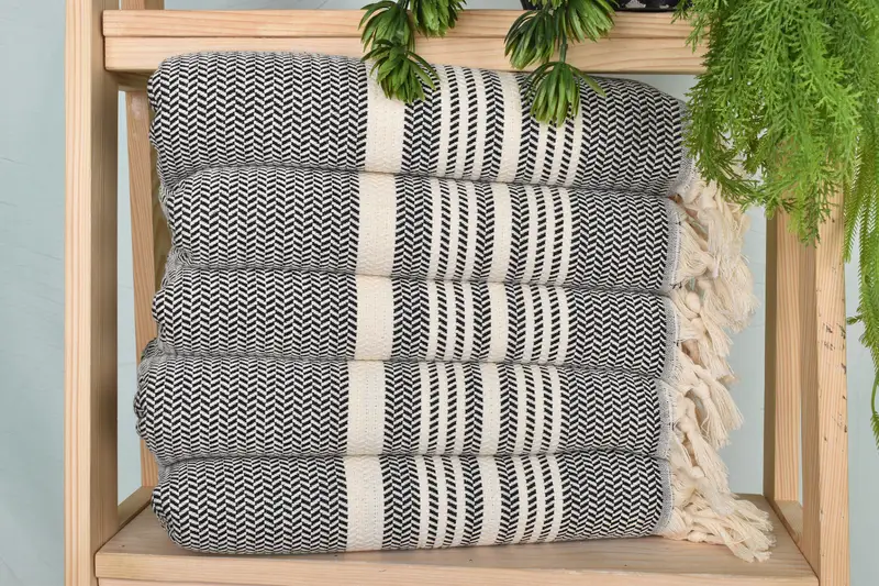 Personalized Gift, Gym Towel, 40x18 Cotton Striped Towel, Small Bath Towels, Wedding Favors, Bulk Order Towel, Travel Towel, Gift For Bride - 1