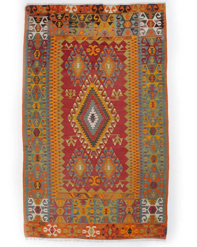 Kırmızı Halı, 5,1x8,3 ft - Zarif ve Dayanıklı