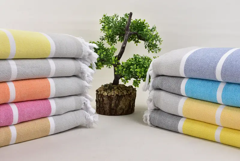 Wedding Gift, 68x40 Cotton Striped Terry Towel, Turkish Towel Bulk, Boyfriend Christmas Gift, Travel towel, Monogram Beach Towel, Monogram Towels - 3