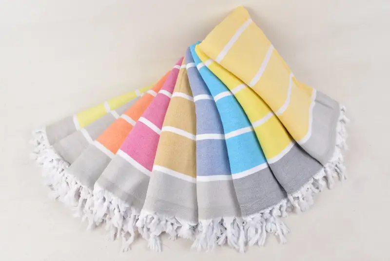Wedding Gift, 68x40 Cotton Striped Terry Towel, Turkish Towel Bulk, Boyfriend Christmas Gift, Travel towel, Monogram Beach Towel, Monogram Towels - 4