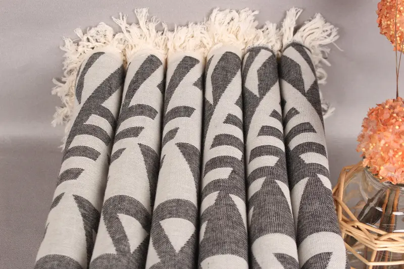 76x40 Cotton Geometric Towel, Personalized Gifts, Gift For Her, Monogram Turkish Towel, Halloween Gifts, Quick-dry travel peshtemal towel - 4
