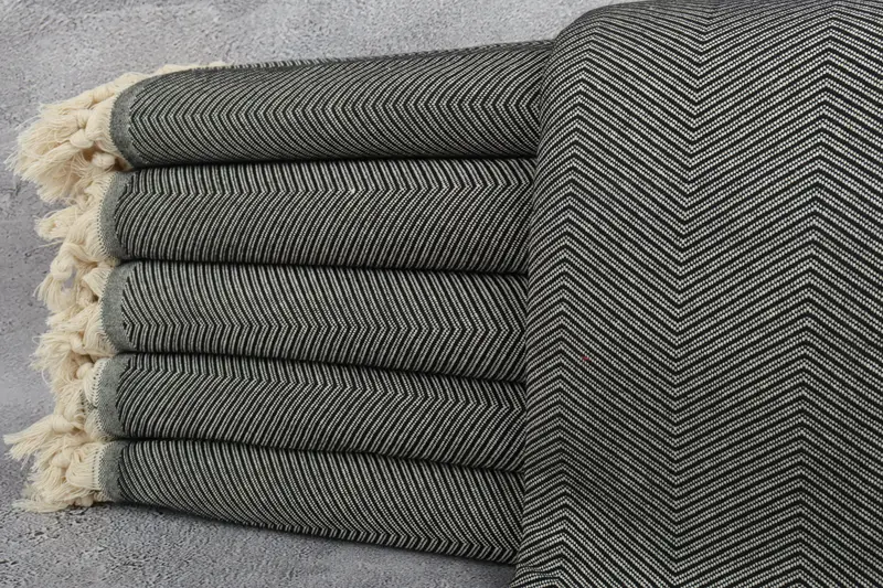 Turkish Blanket, Turkish Tablecloth, 84x68 Cotton Zig zag Towel, Boho Throw Blankets, Aesthetic Blanket, Bridal Shower Favors, Custom Wedding Gifts - 1