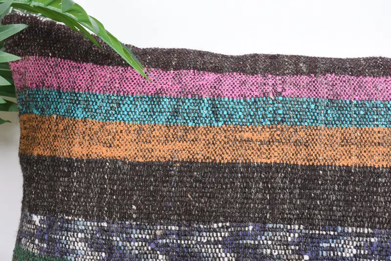 Home Decor Pillow, Retro Throw Cushion, Pillow, 16x24 Brown Pillow, Kilim Pillow Cover, Interior Designer Pillow, Accent Throw Cushion Cover - 2