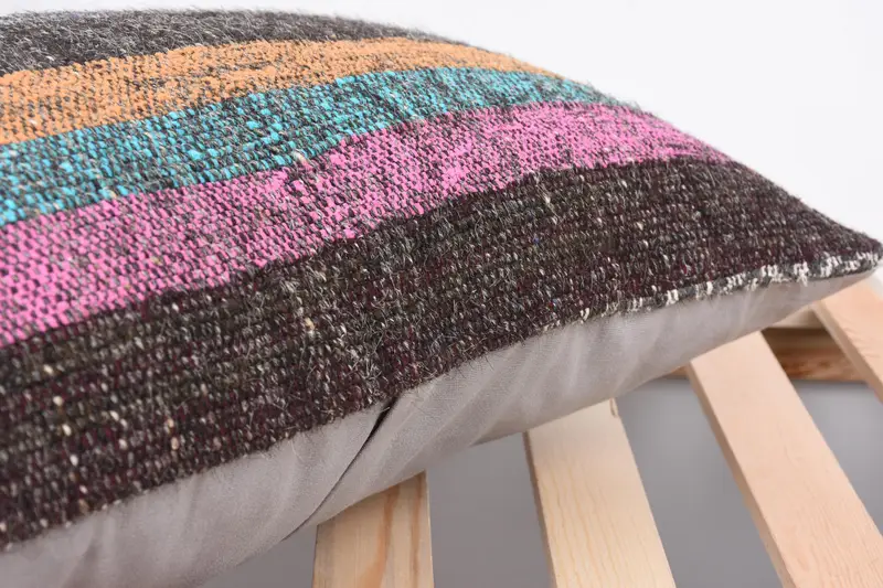 Home Decor Pillow, Retro Throw Cushion, Pillow, 16x24 Brown Pillow, Kilim Pillow Cover, Interior Designer Pillow, Accent Throw Cushion Cover - 7