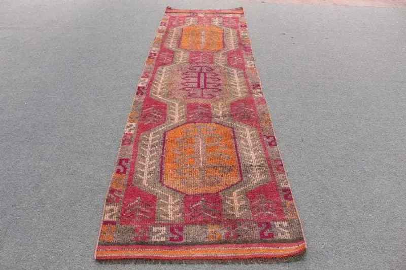 Pembe Kamuflaj Halı, 3,1x10,6 ft Canlı Dekor