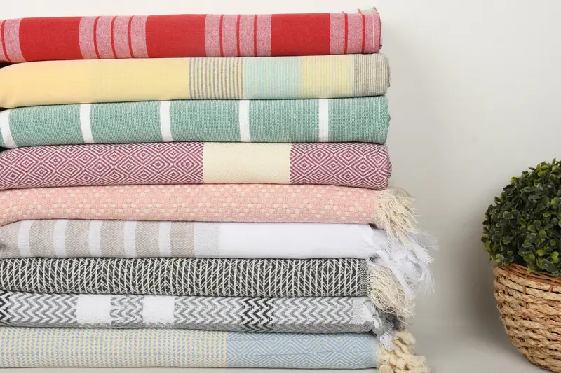 Soft towel, Fouta towel, Organic Cotton Towel, Turkish Towel Beach, 70x40 Cotton Set of 10 Towel, Gift For The Home Decor, Gift For Boyfriend - 3