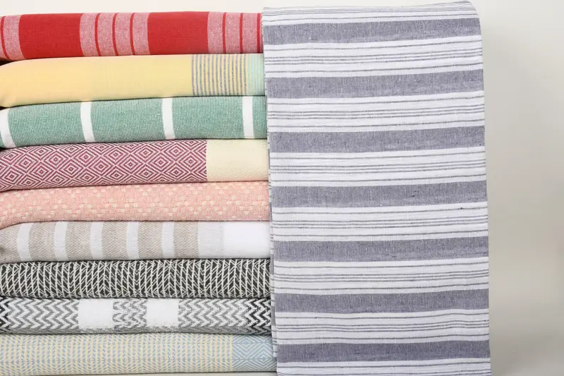 Soft towel, Fouta towel, Organic Cotton Towel, Turkish Towel Beach, 70x40 Cotton Set of 10 Towel, Gift For The Home Decor, Gift For Boyfriend - 2