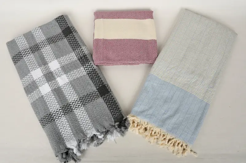 Soft towel, Fouta towel, Organic Cotton Towel, Turkish Towel Beach, 70x40 Cotton Set of 10 Towel, Gift For The Home Decor, Gift For Boyfriend - 7