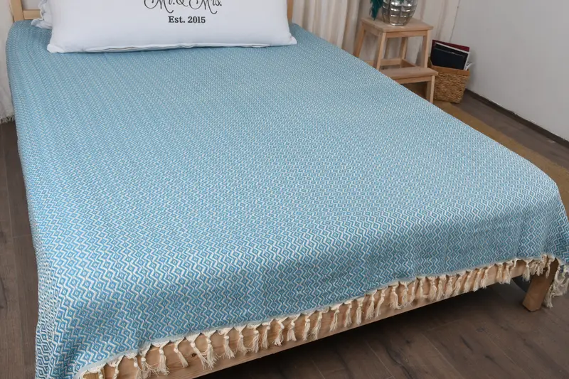 Personalized Blanket, Decorative Blanket, Customized Turkish Blanket, Throw Blanket Couch, Shower Curtain, 96x80 Cotton Diamond Towel, Gift For Mom - 8