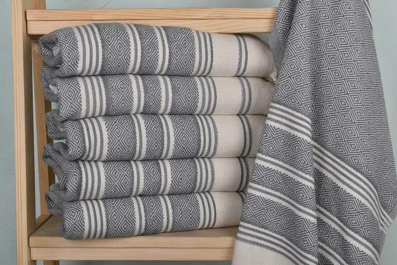 Bathroom Towels, Monogram Towels, Turkish Towel Hand Towel, Summer Gift, Wedding Gift, Holiday Towel, 40x18 Cotton Diamond Towel, Maid Of Honor Gift - 2