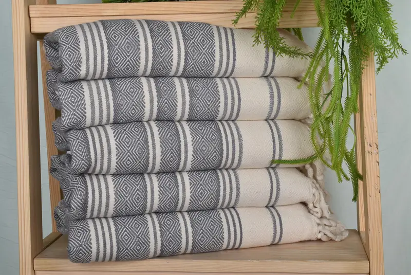 Bathroom Towels, Monogram Towels, Turkish Towel Hand Towel, Summer Gift, Wedding Gift, Holiday Towel, 40x18 Cotton Diamond Towel, Maid Of Honor Gift - 1