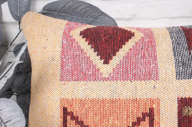 Pillow Sham, Aztec Cushion Cover, Vintage Kilim Pillow, Boho Pillow, Vintage Kilim Throw Pillow, 16x24 Beige Cushion Cover, Accent Cushion - 2
