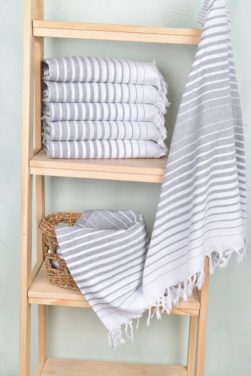 Wedding Gifts Towel, 70x36 Cotton Striped Towel, Family Gift, Absorbent towel, Sand-resistant Turkish towel for the beach, Turkish beach towel - 3