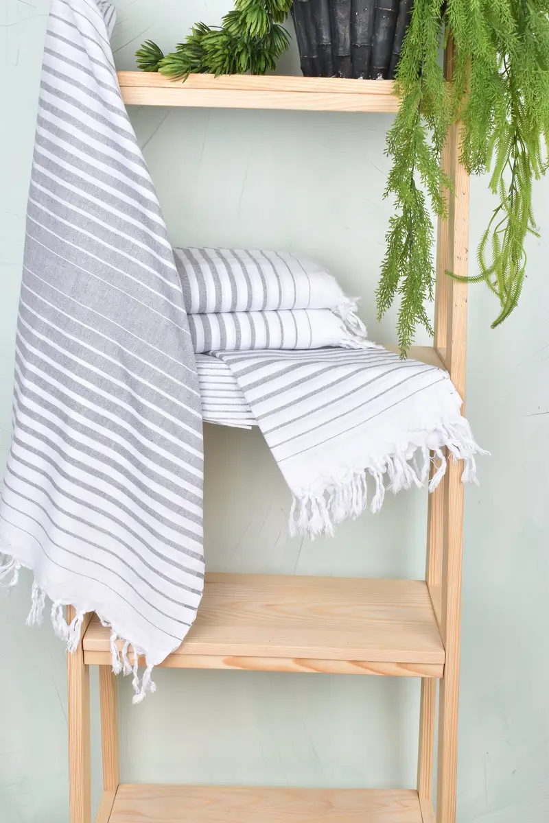 Wedding Gifts Towel, 70x36 Cotton Striped Towel, Family Gift, Absorbent towel, Sand-resistant Turkish towel for the beach, Turkish beach towel - 6