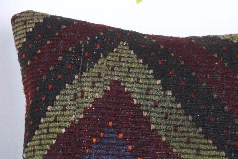 Vintage Kilim Throw Pillow, 28x28 Red Pillow Cover, Home Decor Pillow, Boho Pillow Sham Cover, Vintage Cushion, Cushion Cover - 3