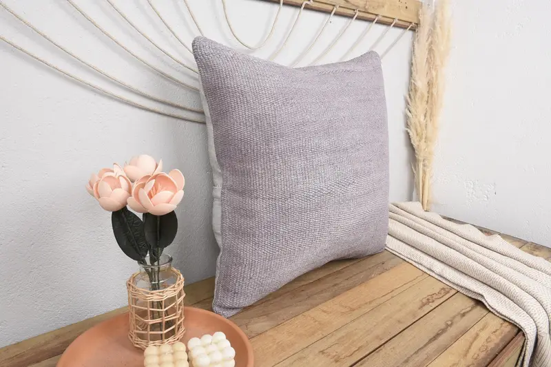 Home Decor Pillow, Gift Pillow, Custom Cushion Cover, Vintage Kilim Pillow, Pillow Cover, Floor Cushion, 24x24 Purple Cushion Cover - 1