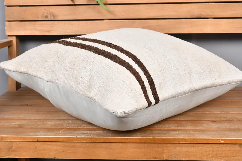 Home Decor Pillow, Gift Pillow, Pillow Cover, Pillow for Sofa, Living Room Throw Pillow, Handmade Throw Pillow Cover, 24x24 Beige Cushion Case - 4