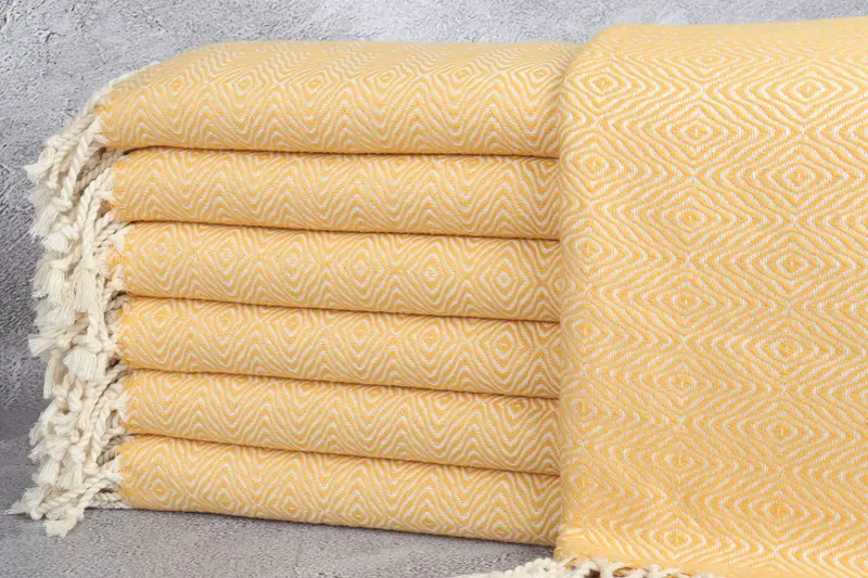 Personalized Gift For Him, 70x40 Cotton Zigzag Diamond Towel, Eco-Friendly Turkish Towel, Monogram Turkish Towel, Gift For Her, Personalized Towel - 1