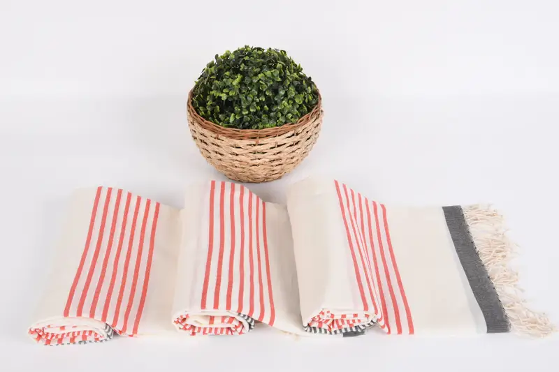 70x40 Cotton Striped Towel, Beach Towel Bulk, Unique Wedding Gift, Monogrammed Beach Towel, Yoga Towel, House Warming Gift, Lightweight towel - 8