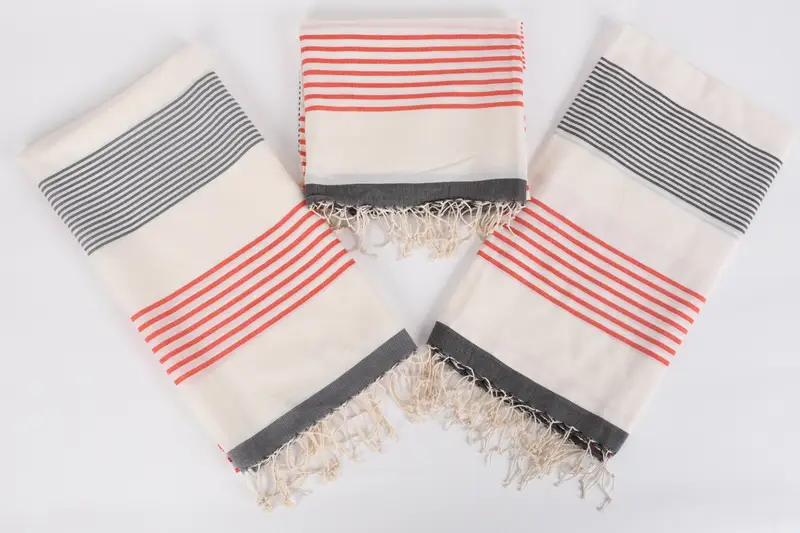 70x40 Cotton Striped Towel, Beach Towel Bulk, Unique Wedding Gift, Monogrammed Beach Towel, Yoga Towel, House Warming Gift, Lightweight towel - 6