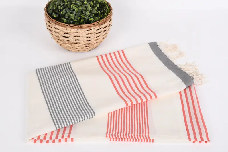 70x40 Cotton Striped Towel, Beach Towel Bulk, Unique Wedding Gift, Monogrammed Beach Towel, Yoga Towel, House Warming Gift, Lightweight towel - 4