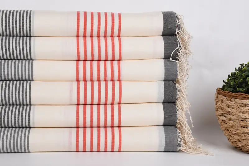 70x40 Cotton Striped Towel, Beach Towel Bulk, Unique Wedding Gift, Monogrammed Beach Towel, Yoga Towel, House Warming Gift, Lightweight towel - 2