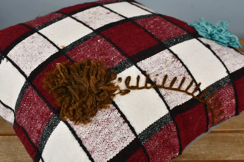 Interior Designer Pillow, 16x16 Brown Pillow Case, Cushion Case, Pillow for Couch, Ethnic Pillow Cover Cushion Cover, Kilim Cushion Sham - 4