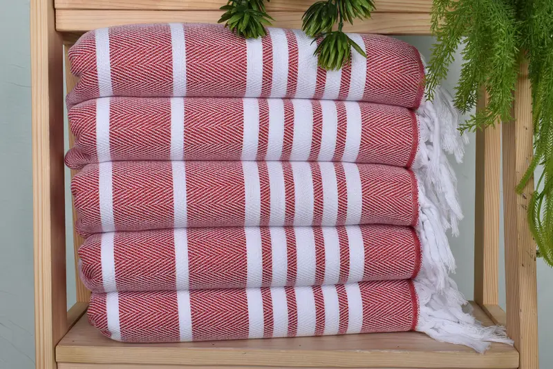 Personalized Kitchen Towel, Xmas Gifts, Memorial Gift, 40x20 Cotton Zig zag Towel, Bridesmaid Gifts, Personalized Dish Towel, Organic Towel - 1