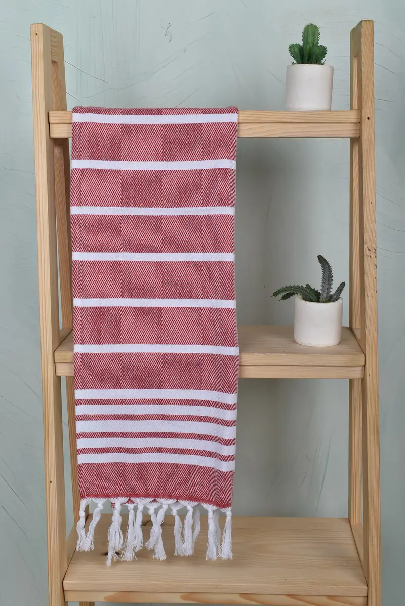 Personalized Kitchen Towel, Xmas Gifts, Memorial Gift, 40x20 Cotton Zig zag Towel, Bridesmaid Gifts, Personalized Dish Towel, Organic Towel - 8