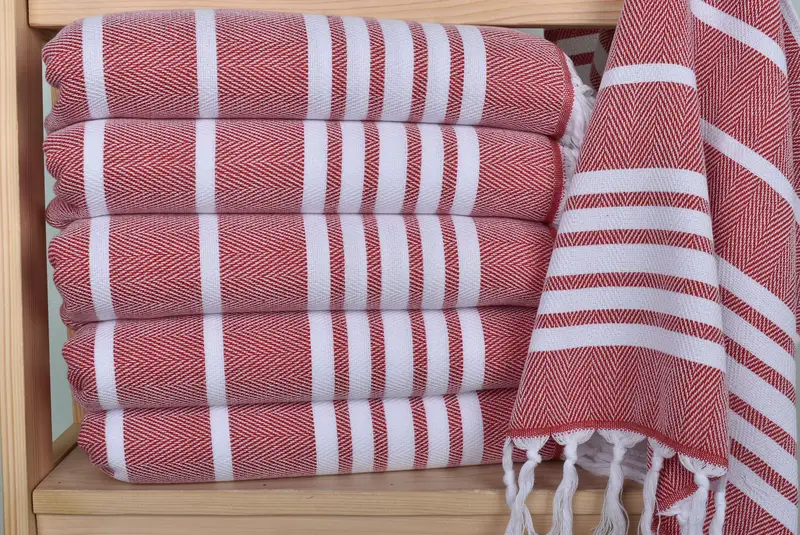Personalized Kitchen Towel, Xmas Gifts, Memorial Gift, 40x20 Cotton Zig zag Towel, Bridesmaid Gifts, Personalized Dish Towel, Organic Towel - 2