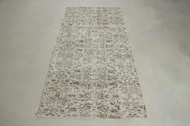 Green Patchwork Rug, 3,1x6,6 ft Elegant Decor